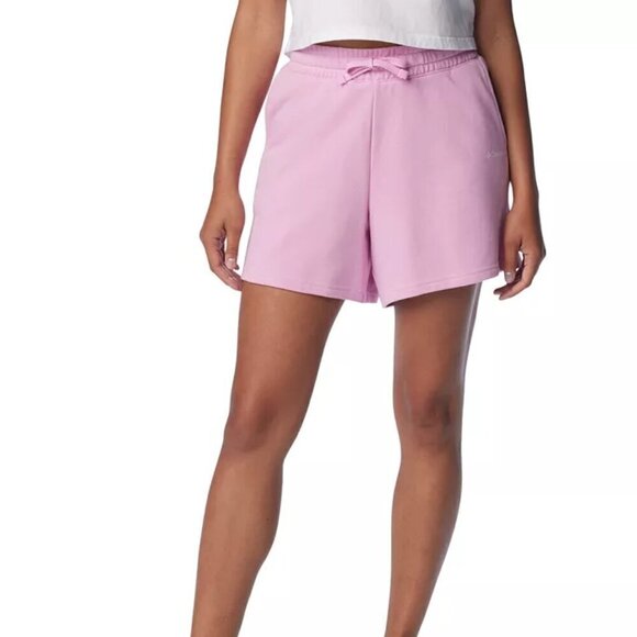 Columbia Shorts Women's Size XXL Cosmos Pink Trek French Terry 3" Mid-Rise NWT - Picture 1 of 15